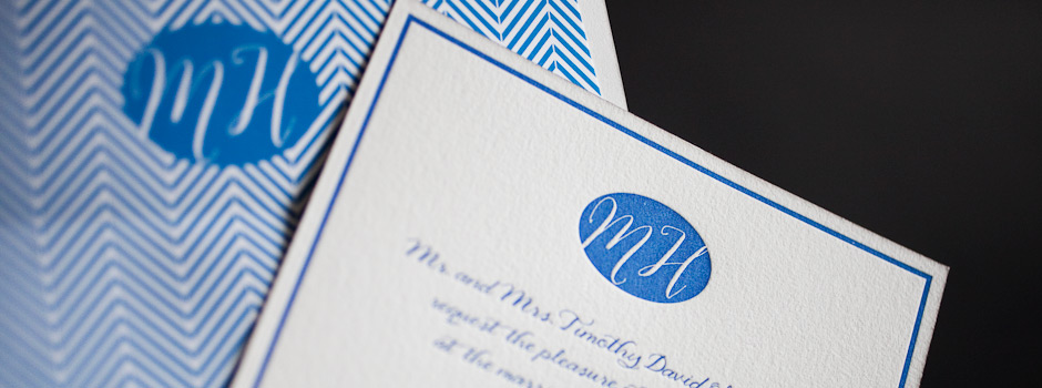 Monograms for Letterpress Wedding Invitations