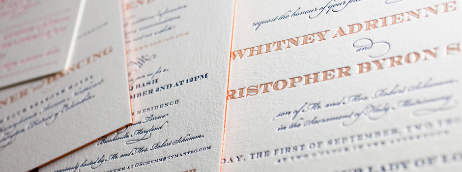Letterpress Invitation Sizes