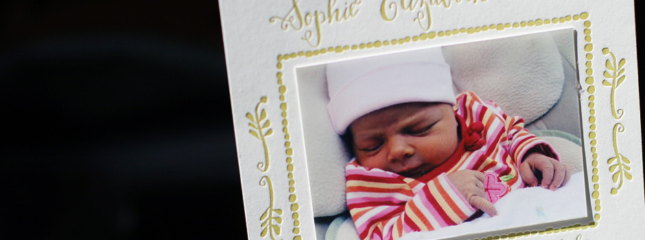 Letterpress Birth Announcements