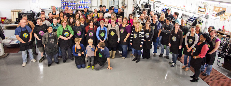 Letterpress Staff at Bella Figura