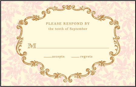 A Bientot Letterpress Reply Postcard Front Design Medium