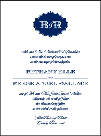Addison Vintage Letterpress Invitation Design Medium
