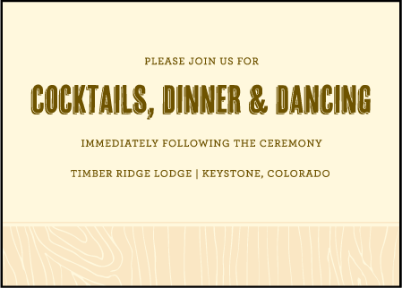 Adirondack Letterpress Reception Design Medium