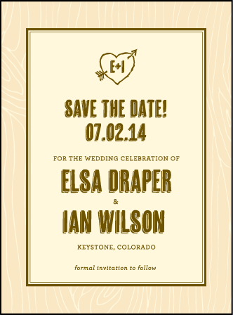 Adirondack Letterpress Save The Date Design Medium