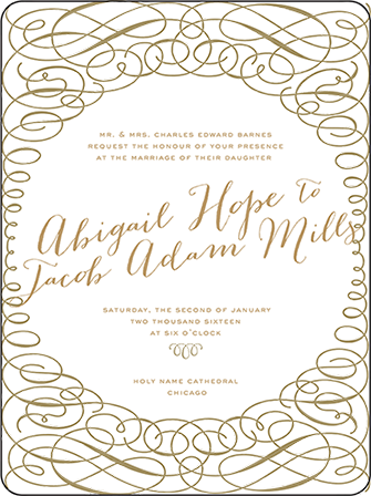 Ainsley Letterpress Invitation Design Medium
