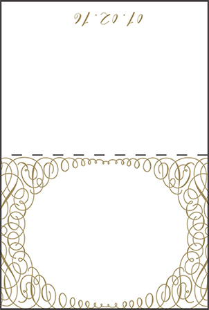 Ainsley Letterpress Placecard Fold Design Medium