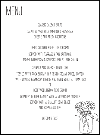 Allegory Modern Letterpress Menu Design Medium