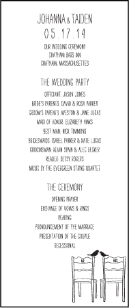 Allegory Modern Letterpress Program Tea Design Medium
