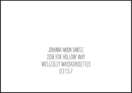 Allegory Modern Letterpress Reply Envelope Design Medium