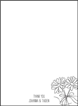 Allegory Modern Letterpress Thank You Card Flat Design Medium