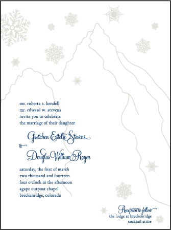 Alpine Letterpress Invitation Design Medium
