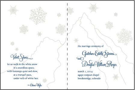 Alpine Letterpress Program Design Medium