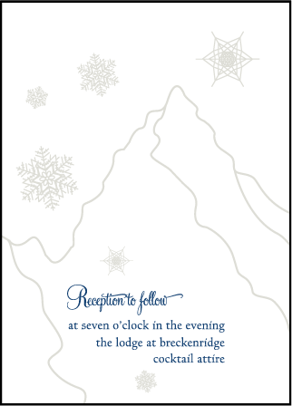 Alpine Letterpress Reception Design Medium