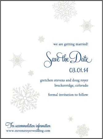 Alpine Letterpress Save The Date Design Medium