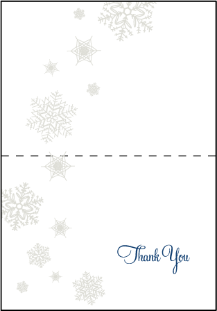Alpine Letterpress Thank You Card Fold Design Medium