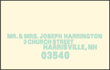 Alton Letterpress Reply Postcard Front Design Medium