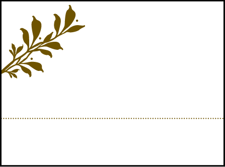 Amelie Letterpress Placecard Flat Design Medium