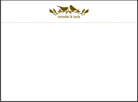 Amelie Letterpress Thank You Card Flat Design Medium
