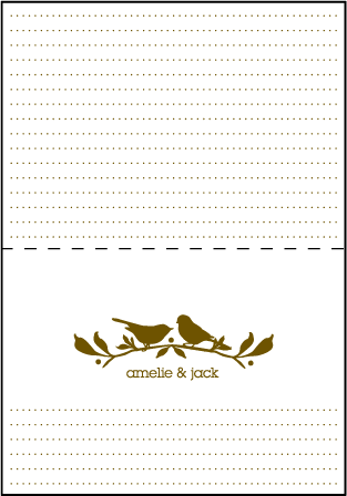 Amelie Letterpress Thank You Card Fold Design Medium