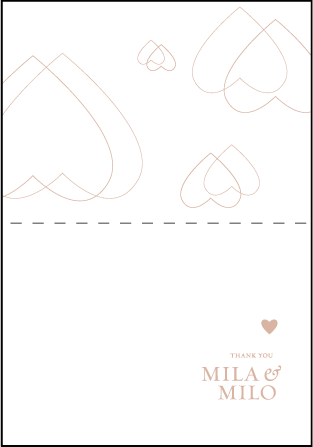 Amici Letterpress Thank You Card Fold Design Medium