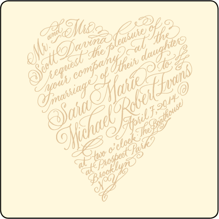 Amor Letterpress Invitation Design Medium