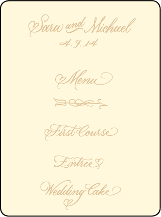 Amor Letterpress Menu Design Medium