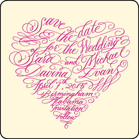 Amor Letterpress Save The Date Design Medium