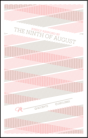 Anais Letterpress Reply Postcard Front Design Medium