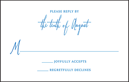 Anderson Letterpress Reply Postcard Front Design Medium