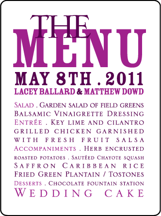 Anthology Letterpress Menu Design Medium