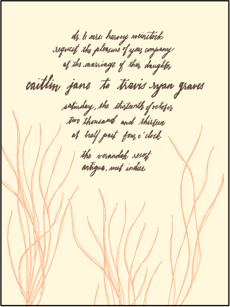 Antigua Letterpress Invitation Design Medium