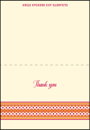 Antique Fall Letterpress Thank You Card Fold Design Medium