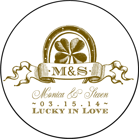 Antique Luck Letterpress Coaster Design Medium