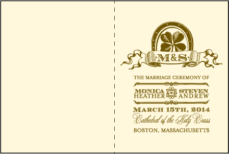 Antique Luck Letterpress Program Design Medium