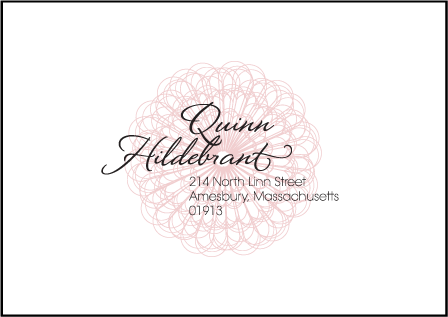 Antoinette Letterpress Reply Envelope Design Medium