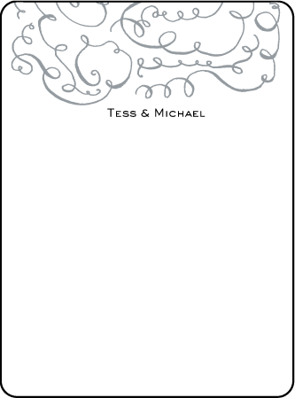Aria Letterpress Thank You Card Flat Design Medium