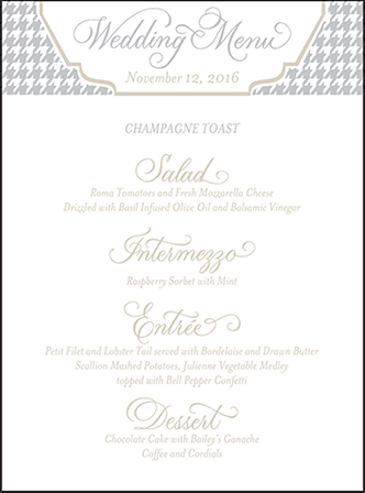 Ashton Letterpress Menu Design Medium