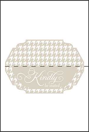 Ashton Letterpress Placecard Fold Design Medium