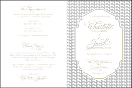 Ashton Letterpress Program Design Medium