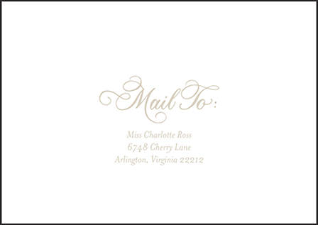 Ashton Letterpress Reply Envelope Design Medium