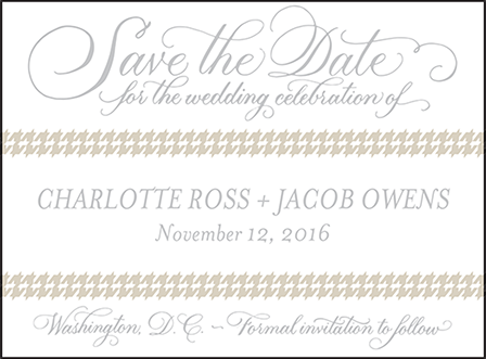 Ashton Letterpress Save The Date Design Medium