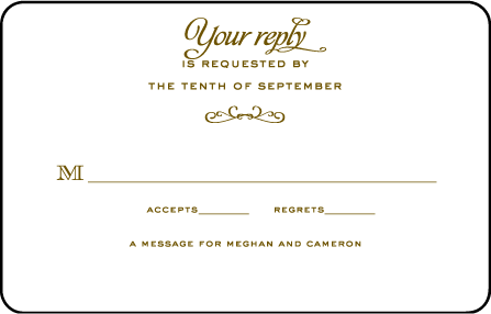 Ashwell Letterpress Reply Postcard Front Design Medium