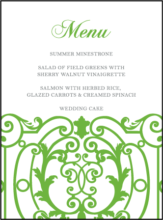 Astor Letterpress Menu Design Medium