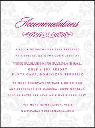 Augustine Damask Letterpress Direction Design Medium
