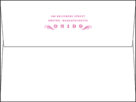 Augustine Damask Letterpress Envelope Design Medium