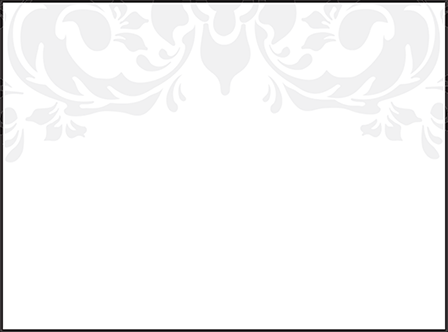Augustine Damask Letterpress Placecard Flat Design Medium