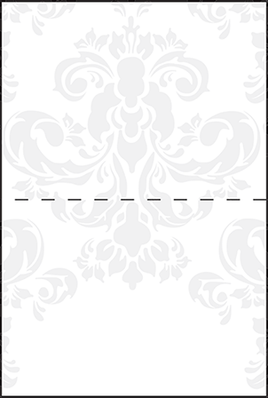 Augustine Damask Letterpress Placecard Fold Design Medium