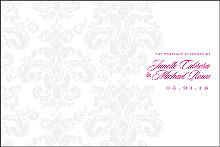 Augustine Damask Letterpress Program Design Medium