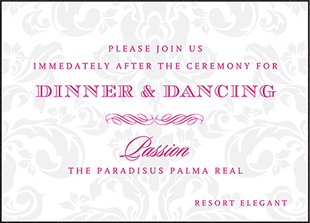 Augustine Damask Letterpress Reception Design Medium