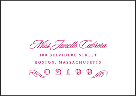 Augustine Damask Letterpress Reply Envelope Design Medium